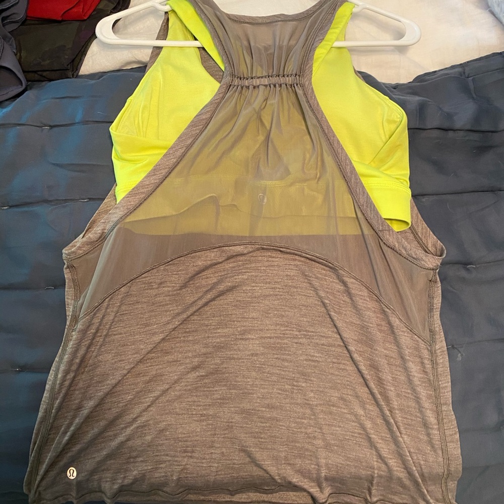 Lululemon tank/bra combo (attached) size 12